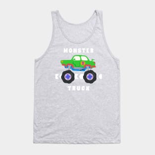 Vector illustration of monster truck with cartoon style. Tank Top